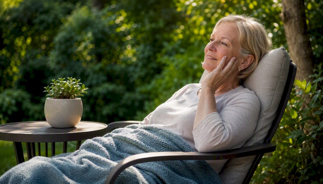 Patient resting after mini implant surgery