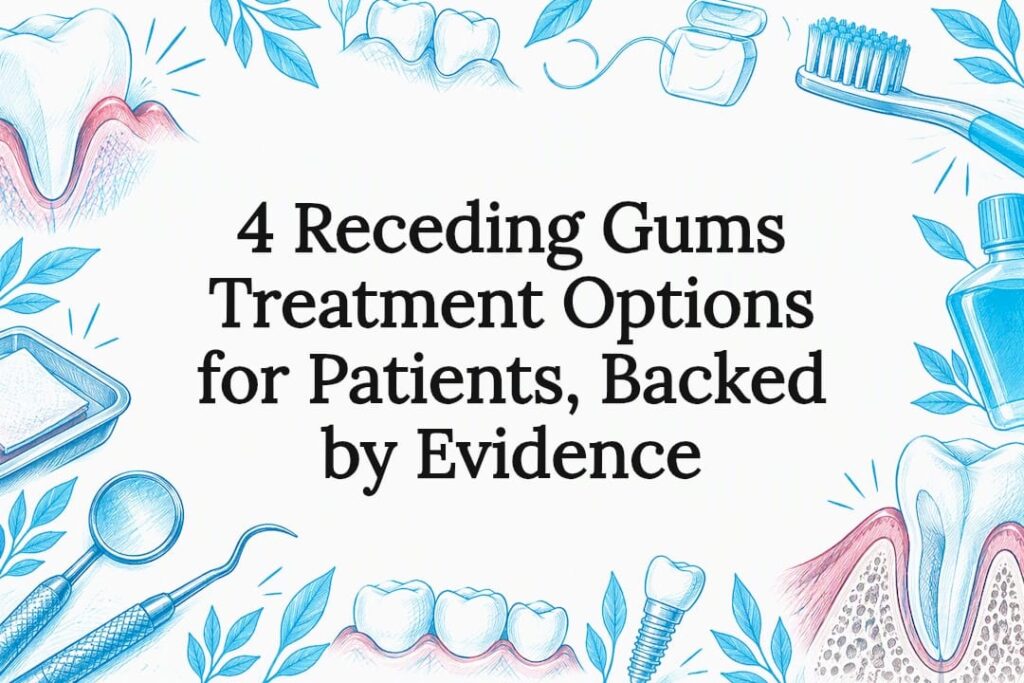 Decorative receding gums treatment title card