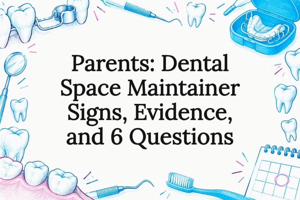 Decorative dental space maintainer title card