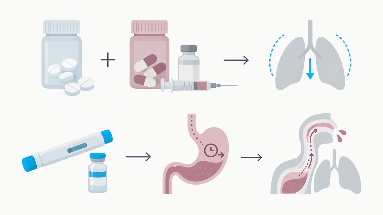 Illustrated medication pathways and sedation risks