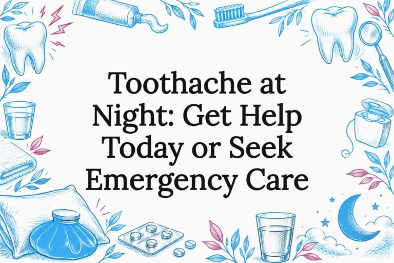 Dental sketch title card with clear center